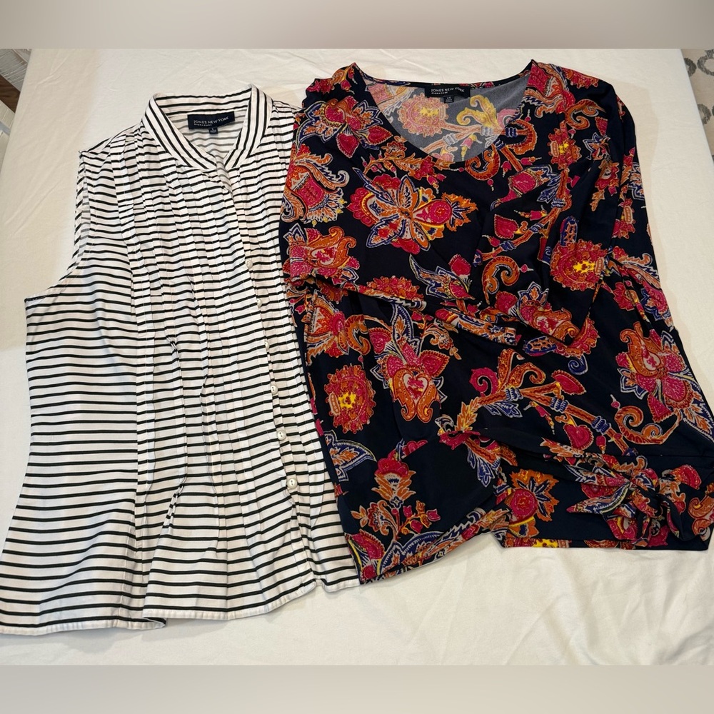 Bundle - Two (2) - Jones New York Blouses -  Size L